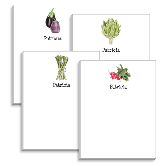Garden Vegetable Notepad Set